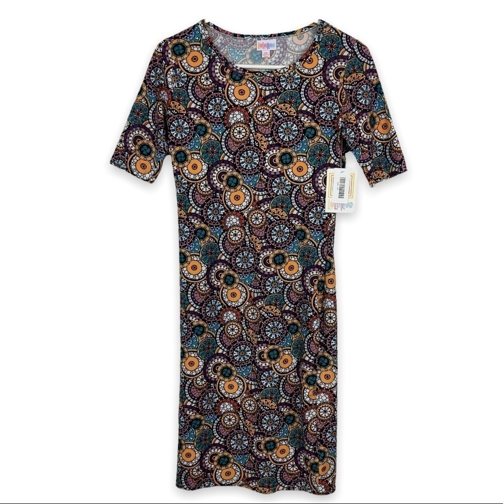NWT * LULAROE Casual Short Sleeve Geometric Print Dress